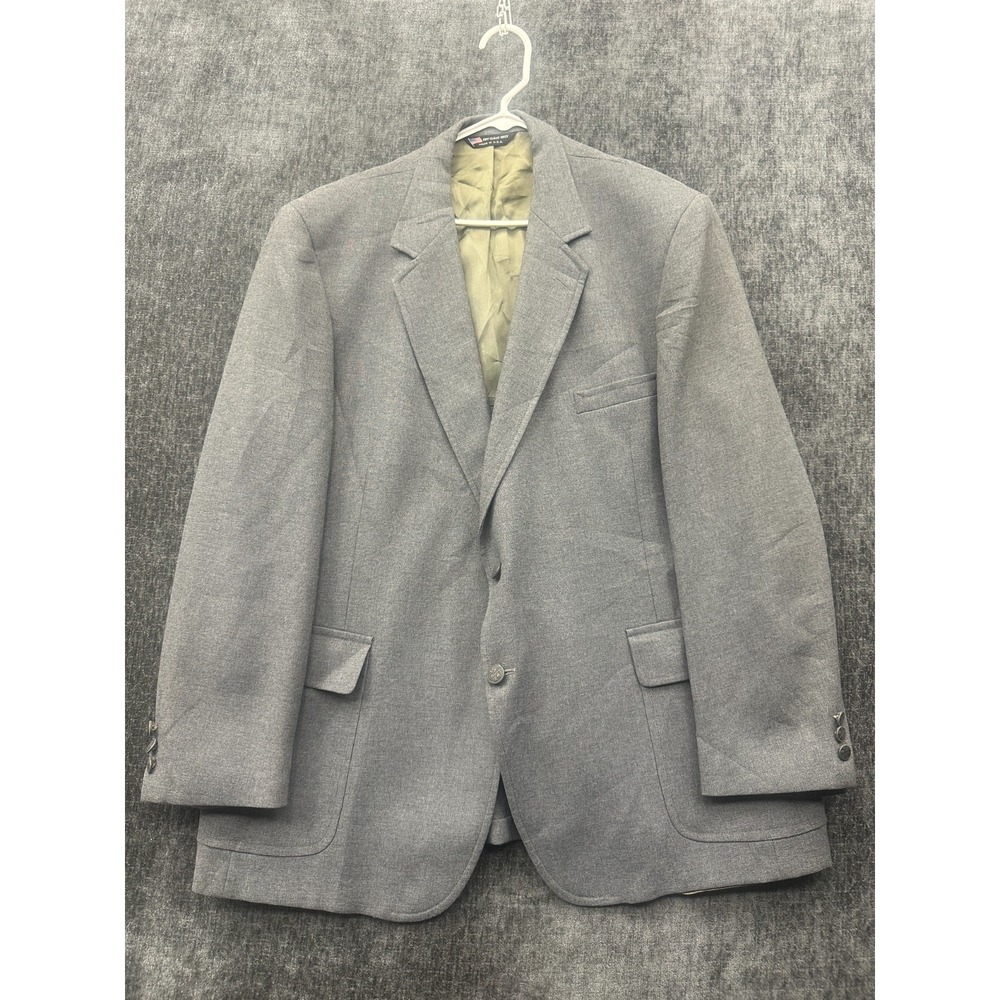 Beacon Hill Karoll's Blazer Jacket Mens Gray Notch Lapel‎ Single Breasted Formal